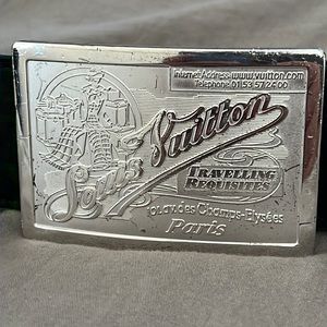 Louis Vuitton Black Champs Elysees 90/35 Belt vintage